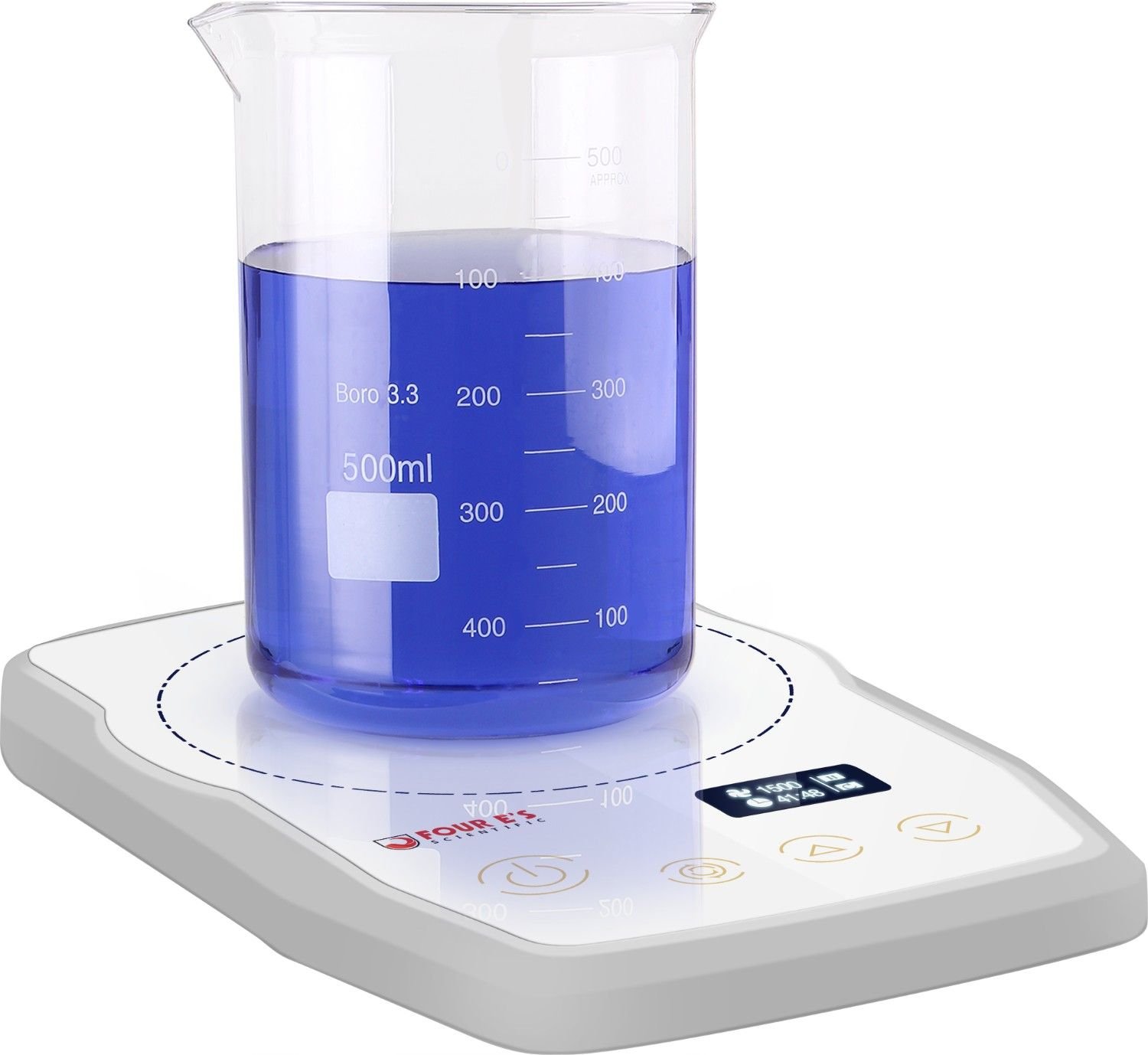 Four E's Scientific MI0102001D ultra-flat mini magnetic stirrer with tempered glass plate Ireland