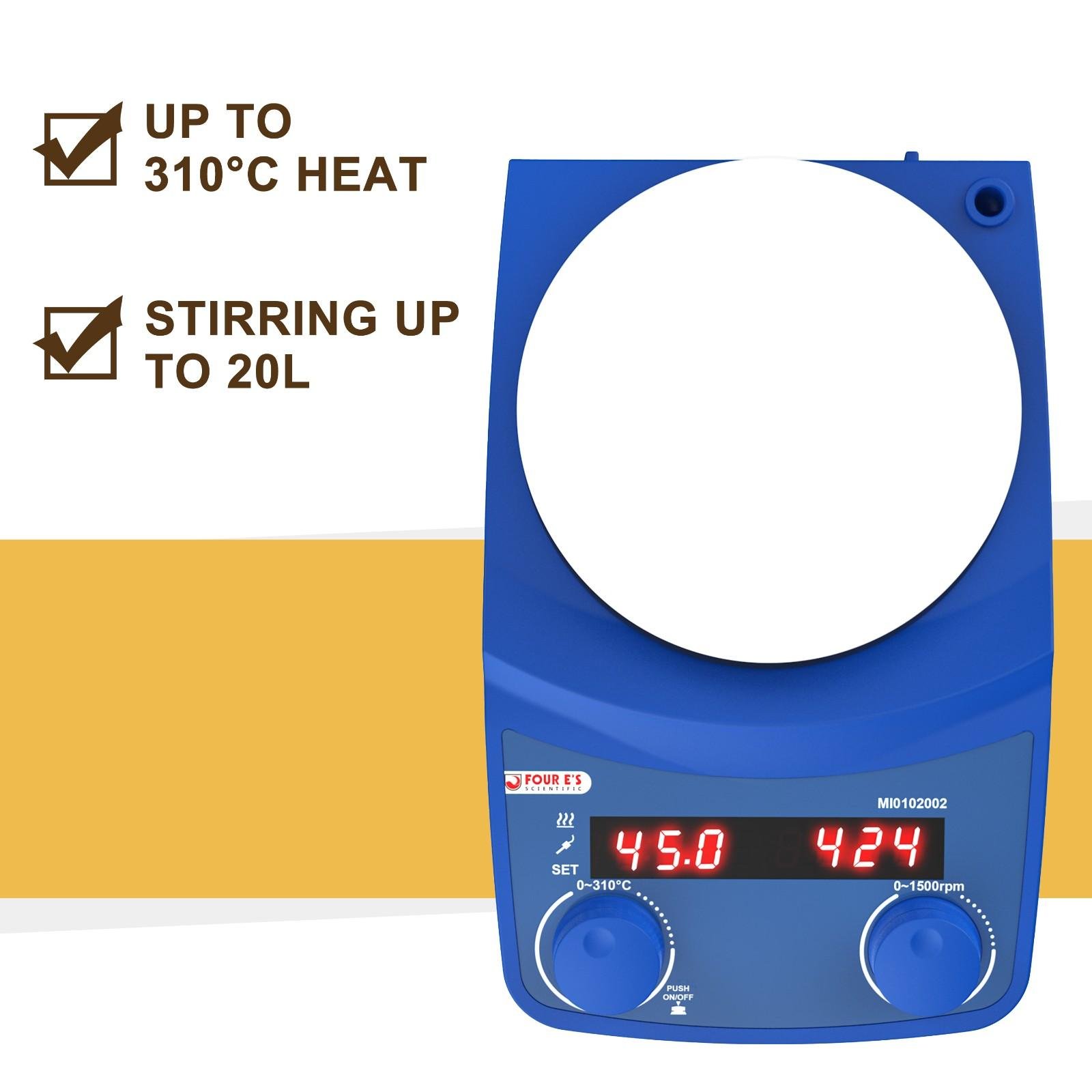 Four E's Scientific MI0102002 5-inch digital magnetic hotplate stirrer Ireland - 6