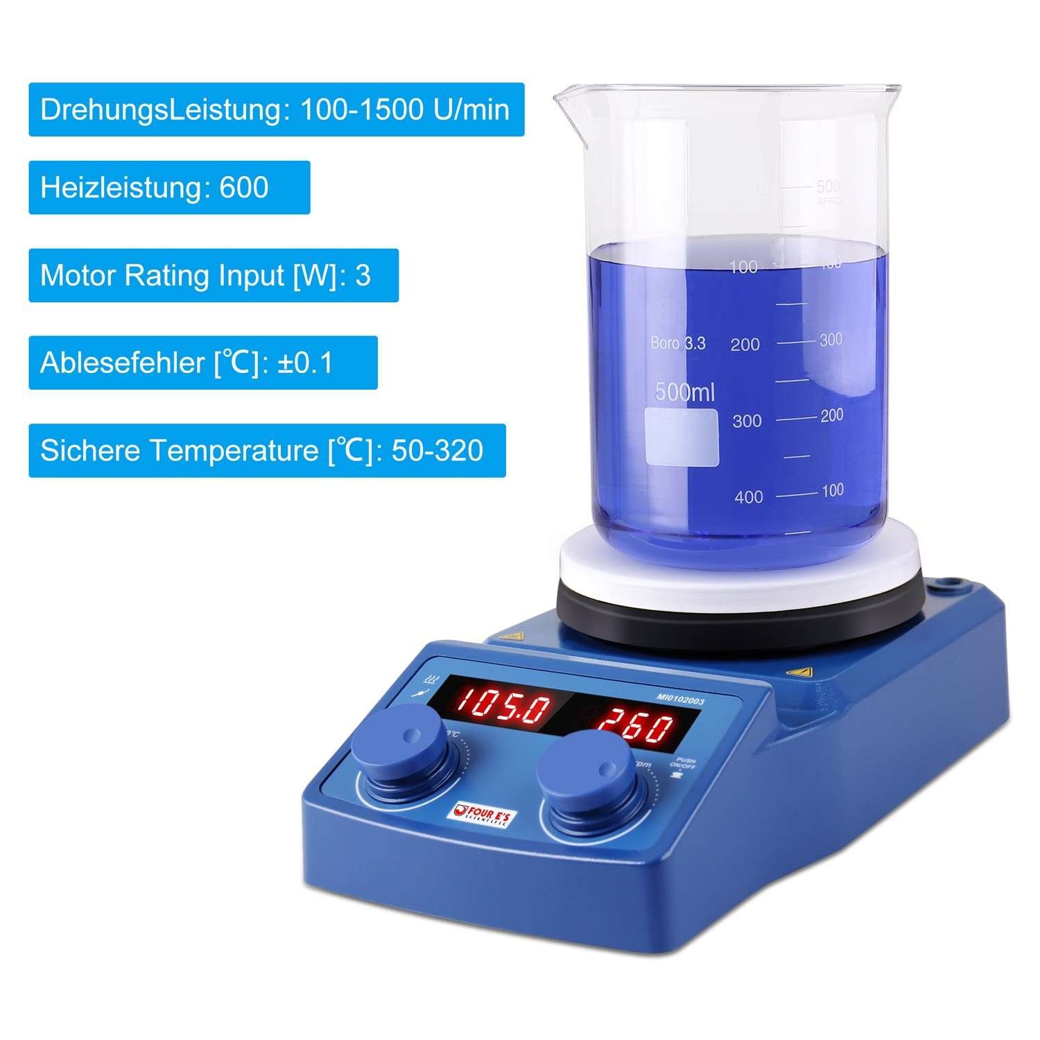 Four E's Scientific MI0102003 economy magnetic hotplate stirrer Ireland-7