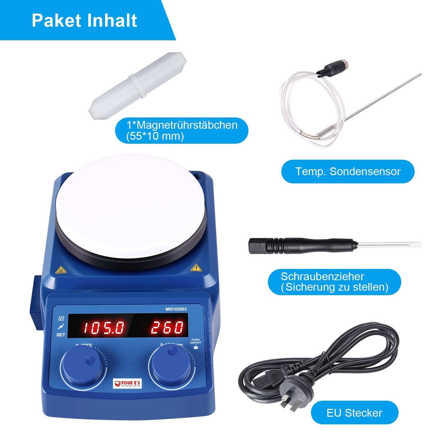 Four E's Scientific MI0102003 economy magnetic hotplate stirrer Ireland-4